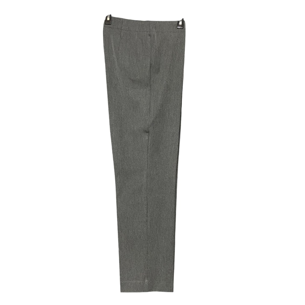 Talbots Heritage Gray Straight Leg High‎ Rise Dress Pants 12 Side Zip Stretch